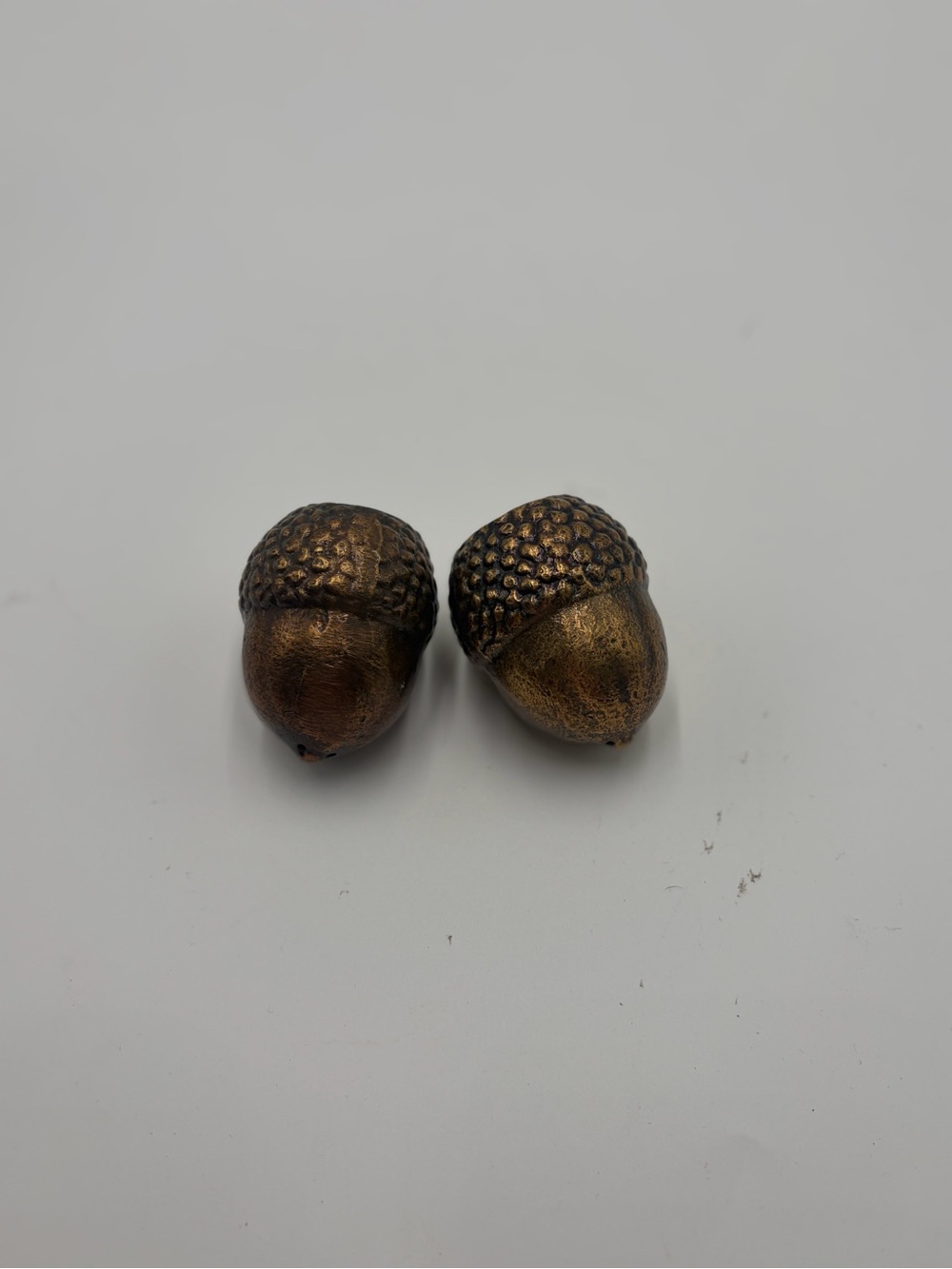Vintage Acorn Salt & Pepper Shaker Set | Brass Acorn Shakers